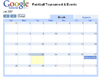 Paintball Calendar of Events