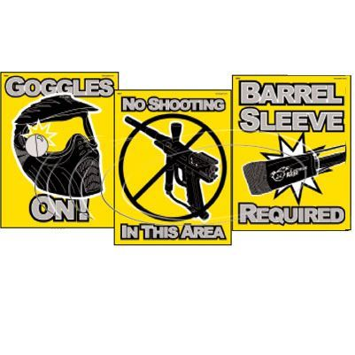 Paintball Safety Warning Signs