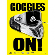 Paintball Safety Warning Banner - Goggles On  