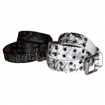 Virtue Script Double Grommet Belt - Black