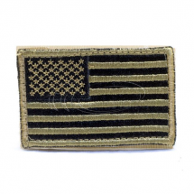 US Flag Patch with Velcro Fastening - Coyote Tan