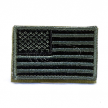 US Flag Patch with Velcro Fastening - Olive Drab